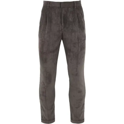 Grey Trousers with Model P4037N11174306 , male, Sizes: S, XL, M, L - Daniele Alessandrini - Modalova