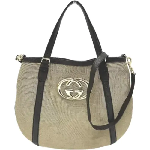 Pre-owned Tote Bags, female, , Size: ONE SIZE Pre-owned Canvas gucci-bags - Gucci Vintage - Modalova