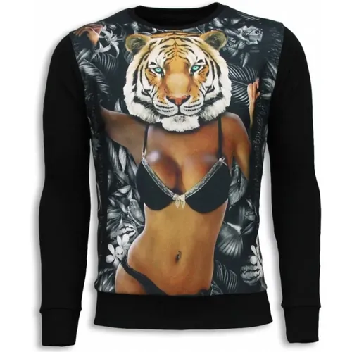 Tiger Chick Sweater - Men Sweaters - 5789Z , male, Sizes: 2XL, L, S, M, XL - Local Fanatic - Modalova