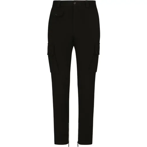 Slim-fit Trousers, male, , Size: L Trousers - Dolce & Gabbana - Modalova