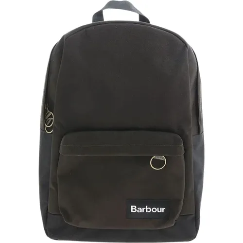 Backpacks, unisex, , Size: ONE SIZE Canvas colour block backpack with front pocket - Barbour - Modalova