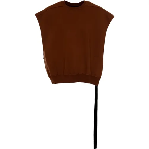 Ärmelloses Fleece-gefüttertes Sweatshirt mit Tape-Detail , Herren, Größe: L - Rick Owens - Modalova