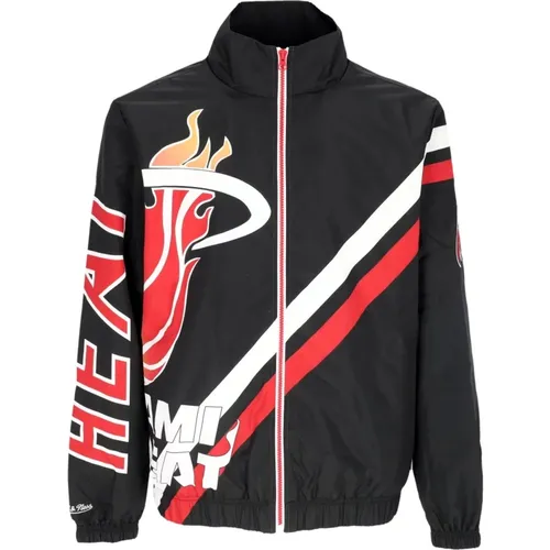 Sportswear, male, , Size: XL Miami Heat NBA Windbreaker Jacket - Mitchell & Ness - Modalova