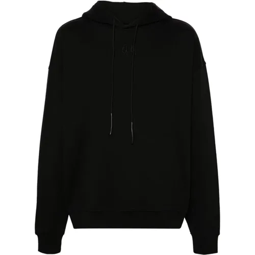 Schwarzer Pullover mit Logo-Stickerei , Herren, Größe: M - 44 Label Group - Modalova