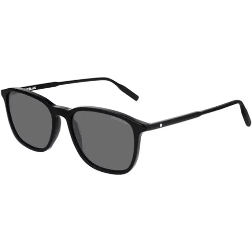 Frame Grey Lens Sunglasses , male, Sizes: 53 MM - Montblanc - Modalova