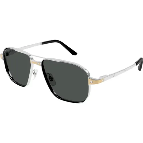 Sunglasses, unisex, , Size: L/XL Santos Aviator Ct0424S Sunglasses - Cartier - Modalova