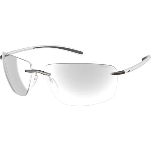 Sunglasses, unisex, , Size: 64 MM Biscayne BAY 8727 Sunglasses White Cool Grey - Silhouette - Modalova