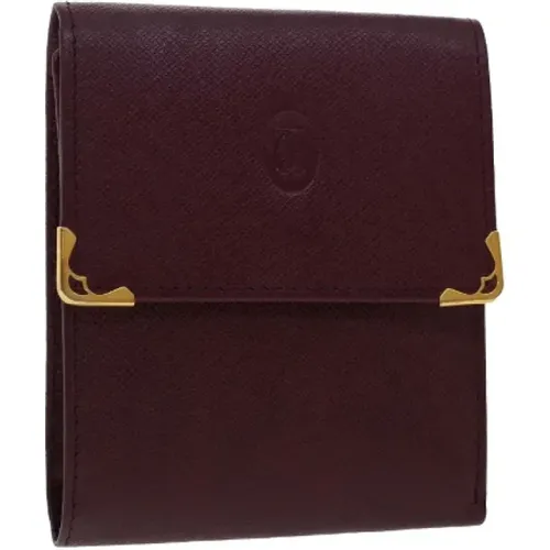 Pre-owned Wallets, unisex, , Size: ONE SIZE Pre-owned Leather wallets - Cartier Vintage - Modalova