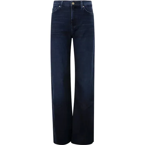 Dark Wash High Waist Flare Jeans , female, Sizes: W29, W25, W26, W28, W27, W30 - 7 For All Mankind - Modalova