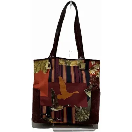 Pre-owned Tote Bags, female, , Size: ONE SIZE Pre-owned Canvas shoulder-bags - Salvatore Ferragamo Pre-owned - Modalova