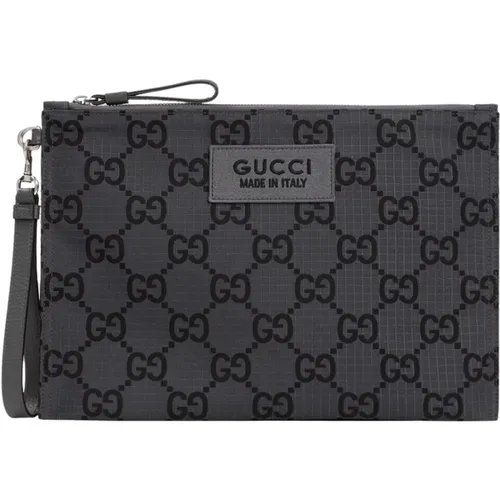 Schwarze Grafikdruck Tasche Gucci - Gucci - Modalova