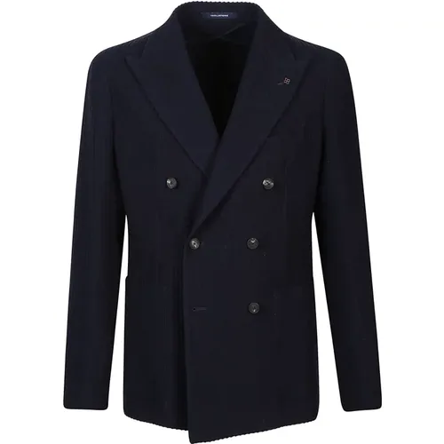 Blazers, male, , Size: L Blue Jacket - Tagliatore - Modalova