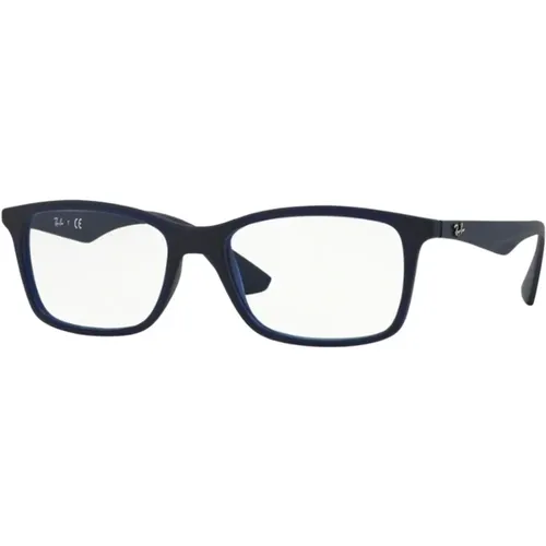 Blaue Matte Kunststoffbrille , Herren, Größe: 56 MM - Ray-Ban - Modalova
