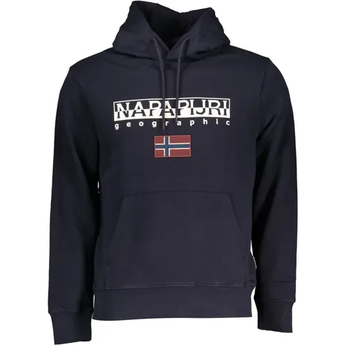 Hoodies, male, , Size: XS Hooded Sweatshirt with Contrast Details - Napapijri - Modalova