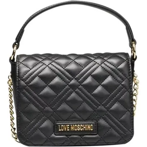 Handbags, female, , Size: ONE SIZE Polyethylene Handbag with Logo - Love Moschino - Modalova