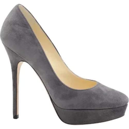 Pre-owned Pumps, female, , Size: 7 US Pre-owned Suede heels - Jimmy Choo Pre-owned - Modalova