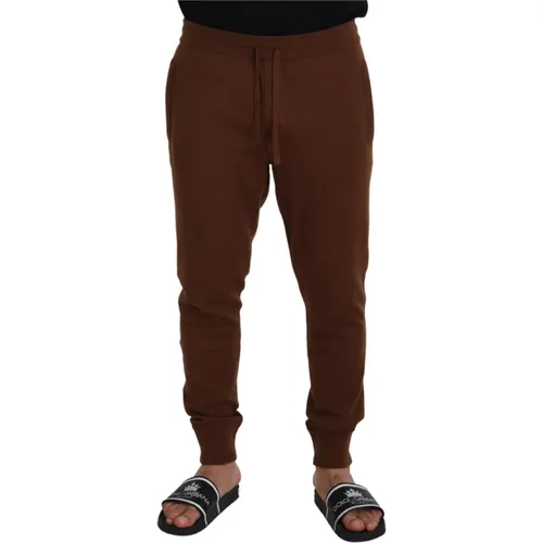 Sweatpants, male, , Size: 3XL Cashmere Drawstring Jogger Pants - Dolce & Gabbana - Modalova