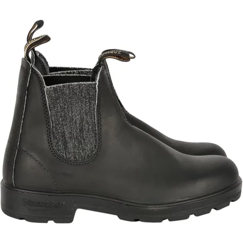 Schwarze Leder Glitzer Stiefeletten , Damen, Größe: 37 EU - Blundstone - Modalova