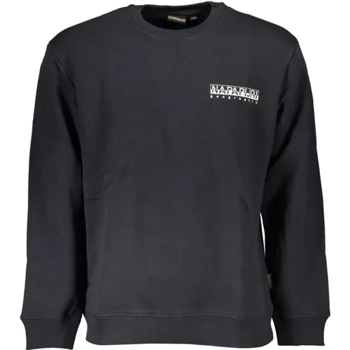 Elegantes Fleece-Sweatshirt in Schwarz , Herren, Größe: L - Napapijri - Modalova