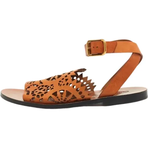 Pre-owned Leather sandals , female, Sizes: 7 UK - Chloé Pre-owned - Modalova