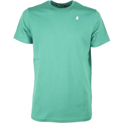 T-Shirt Elliot Verde Acqua , male, Sizes: M, 2XL, XL, S, L - K-way - Modalova