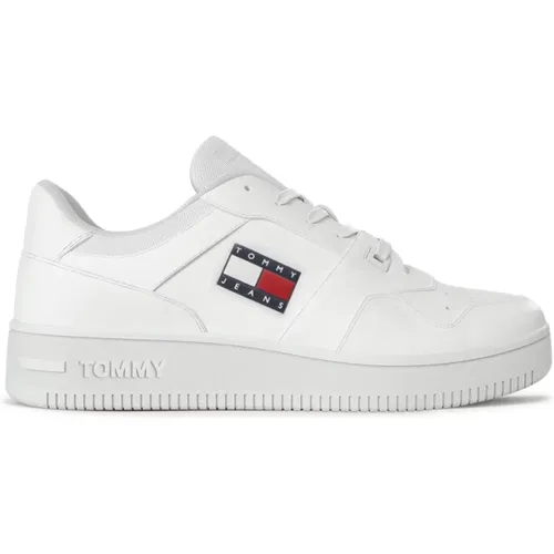 Retro Leather Basket Sneakers , female, Sizes: 7 UK, 10 UK, 11 UK, 8 UK, 9 UK, 12 UK - Tommy Hilfiger - Modalova