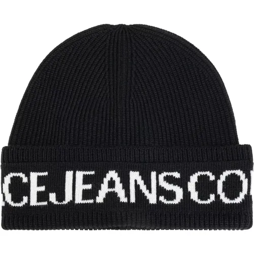 Beanies, male, , Size: ONE SIZE Cap with logo - Versace Jeans Couture - Modalova