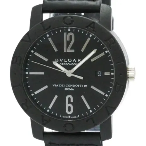 Pre-owned Watches, male, , Size: ONE SIZE Pre-owned Leather watches - Bvlgari Vintage - Modalova