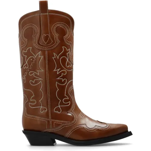 Cowboy Boots , female, Sizes: 7 UK, 5 UK, 6 UK, 4 UK, 8 UK, 3 UK - Ganni - Modalova