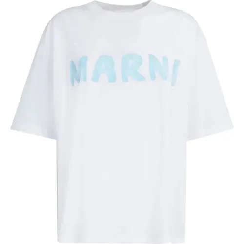 Logo Lily T-Shirt , Damen, Größe: XS - Marni - Modalova