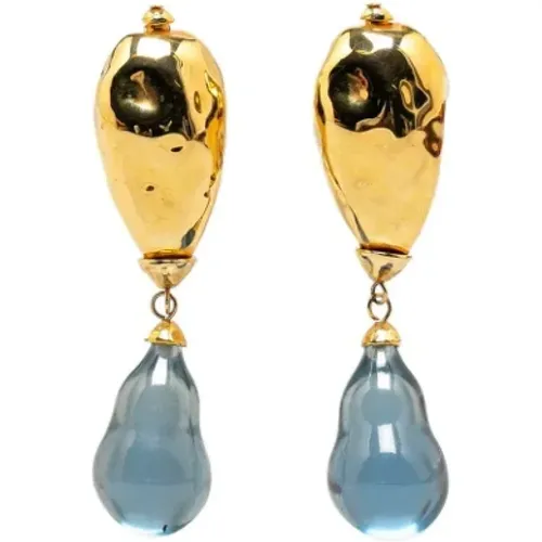 Pre-owned Jewellery, female, , Size: ONE SIZE Pre-owned Metal earrings - Yves Saint Laurent Vintage - Modalova