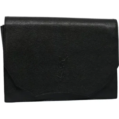Pre-owned Leather clutches , female, Sizes: ONE SIZE - Yves Saint Laurent Vintage - Modalova