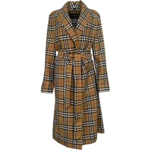 Pre-owned Coats, female, , Size: M Pre-owned Wool outerwear - Burberry Vintage - Modalova