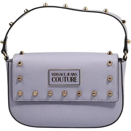 Handbags, female, , Size: ONE SIZE VJ. 74Va4Be1 Small Lilac Studded Bag - Versace Jeans Couture - Modalova