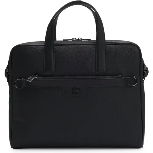 Laptop Bags & Cases, male, , Size: ONE SIZE Modern Document Case with Stack Logo - Hugo Boss - Modalova