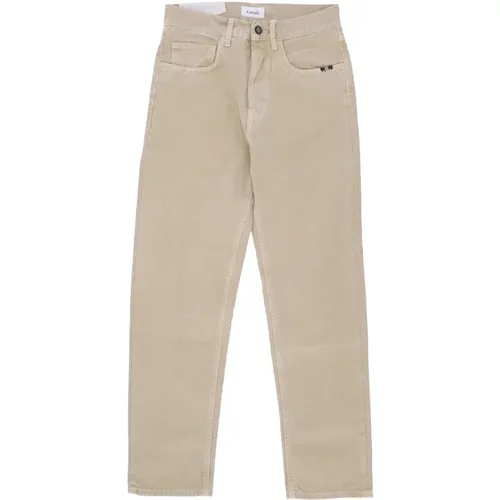 Straight Trousers, male, , Size: W34 Canvas Mud Dye Straight Leg Pants - Amish - Modalova