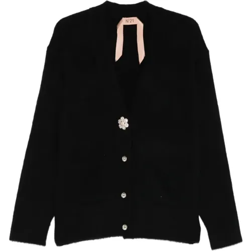 Cardigans, female, , Size: L Maglia Girocollo - N21 - Modalova