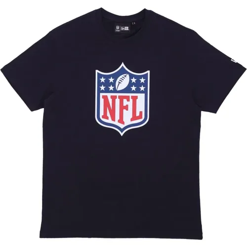 T-Shirts, male, , Size: S NFL Shield Logo Tee Navy/White - new era - Modalova