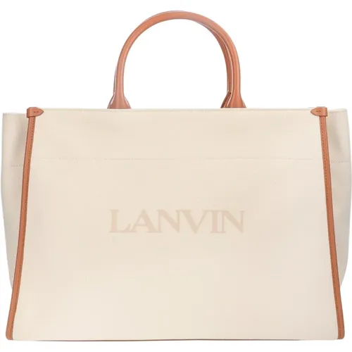 Handtasche - Regular Fit - Geeignet für alle Temperaturen - 50% Baumwolle - 50% Leder - Lanvin - Modalova