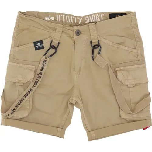 Casual Shorts, male, , Size: W28 Utility Short Pants for Men - alpha industries - Modalova