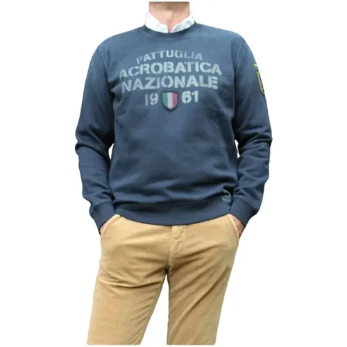 Sweatshirts, male, , Size: 2XL Vintage Washed Sweatshirt - aeronautica militare - Modalova