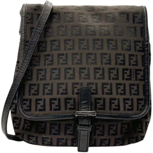 Pre-owned Cross Body Bags, female, , Size: ONE SIZE Pre-owned Canvas shoulder-bags - Fendi Vintage - Modalova