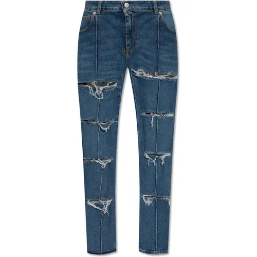 Distressed jeans , female, Sizes: W27, W26 - alexander mcqueen - Modalova