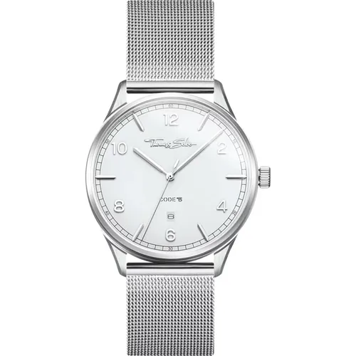 Code TS Silver White Watch , unisex, Sizes: ONE SIZE - Thomas Sabo - Modalova