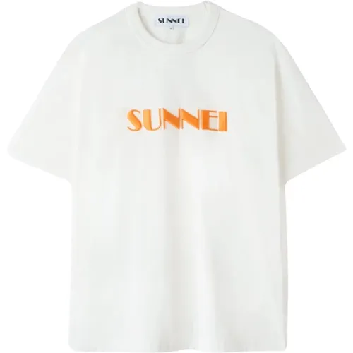 Besticktes Logo T-Shirt Sunnei - Sunnei - Modalova