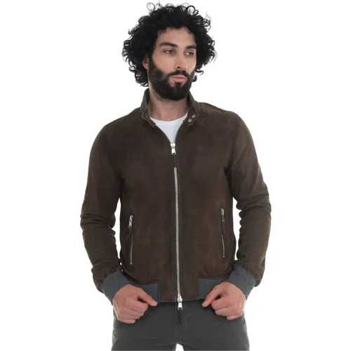 Derekwestperfo leather harrington jacket , male, Sizes: 3XL - The Jack Leathers - Modalova