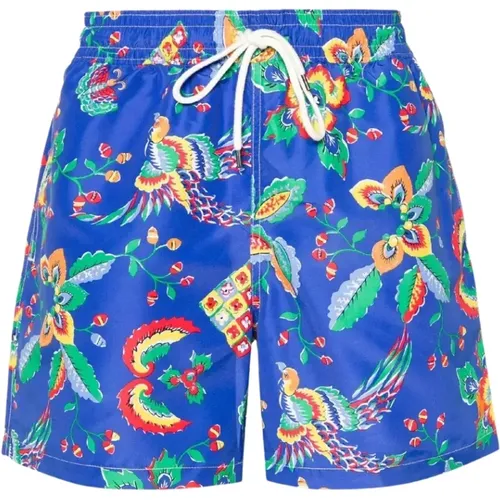 Marineblaue Badehose mit Logo - Ralph Lauren - Modalova