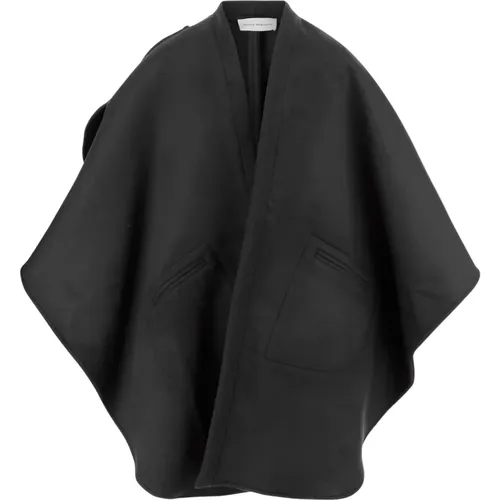 NICCOLÒ PASQUALETTI, Capes, female, , Size: M Wool and Cashmere Cape with Pockets - Niccolò Pasqualetti - Modalova