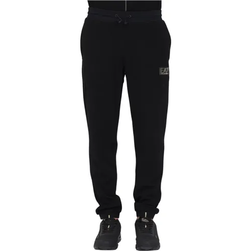 Schwarze EA7 Hose für Herren , Herren, Größe: L - Emporio Armani EA7 - Modalova