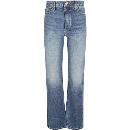 High-Waisted Slim Cut Jeans , female, Sizes: W26, W28, W25, W27 - Khaite - Modalova